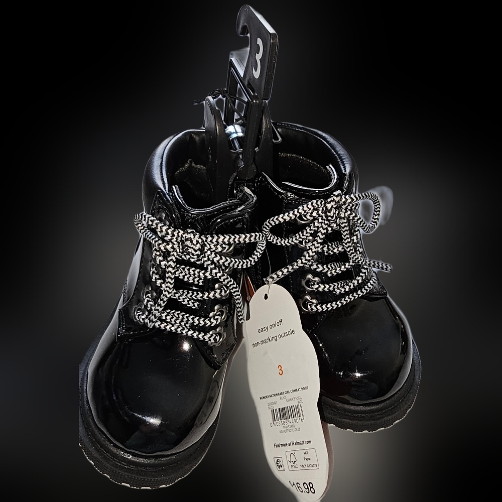 NWT Infant Girls Zip-Up Easy-On Boots Size 3